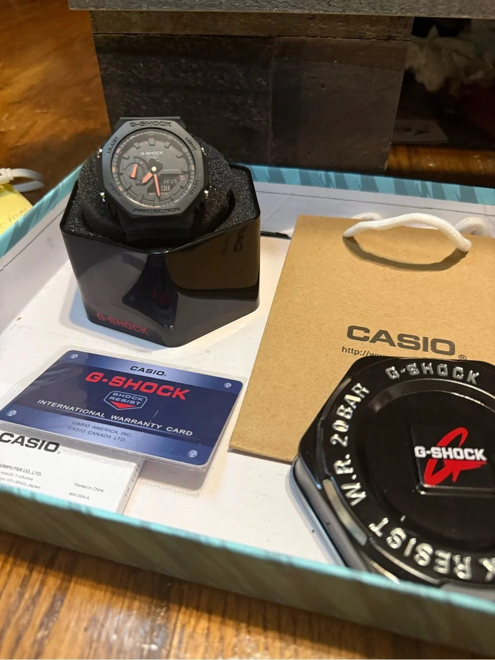 Casio G-Shock Black Watch with Orange Accents